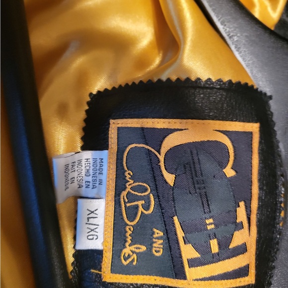 VINTAGE Green Bay Packers leather Jacket, (Carl and Banks Edition) NEW worn once - Picture 3 of 3